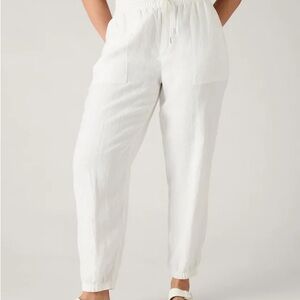 Walter Baker Linen Blend White Jogger Pants